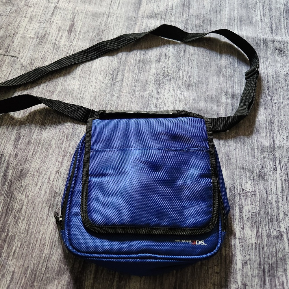 Nintendo DS Blue Messenger‎ Bag Crossbody Case Travel Shoulder Bag